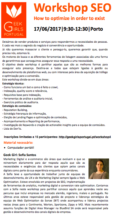 Workshop SEO @ Porto